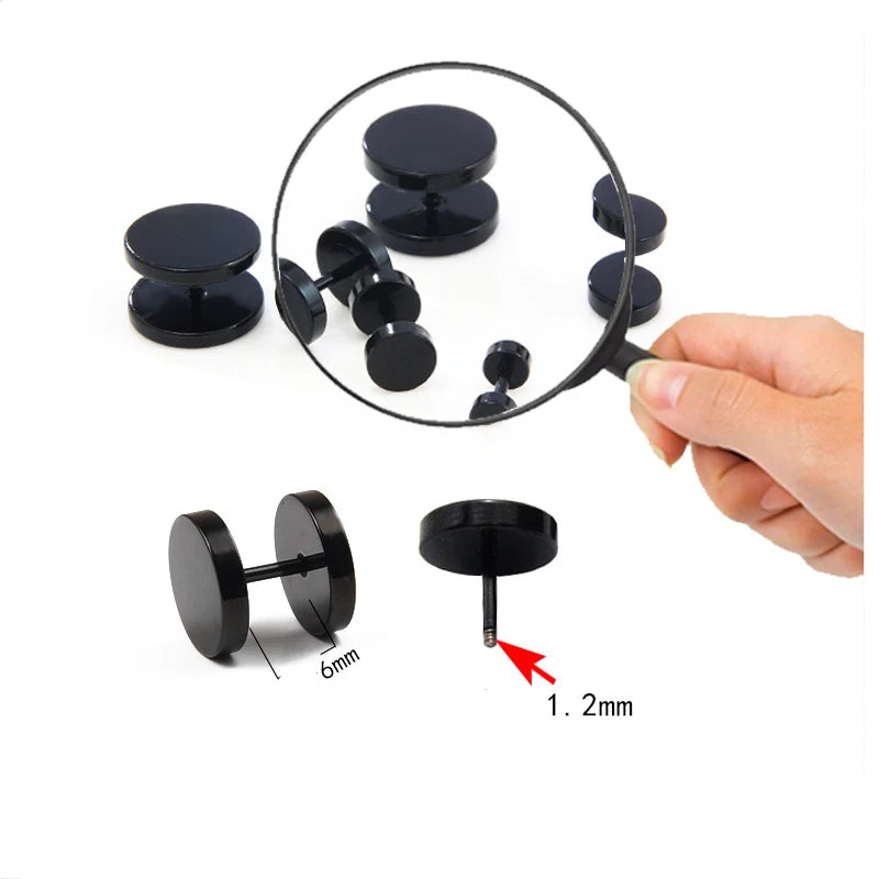 Black Stud Earrings