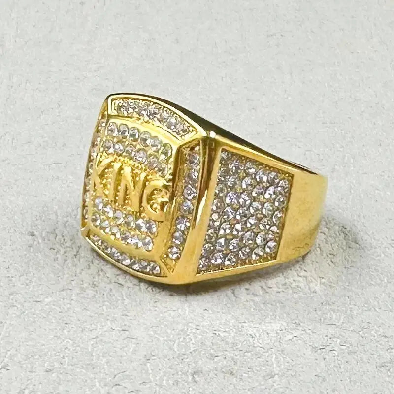 Full Rhinestone King Rings